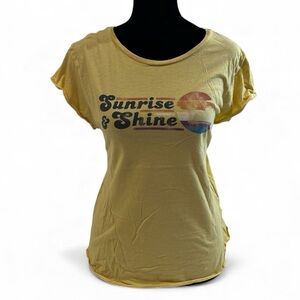 y2k sunrise & sunshine graphic yellow top small